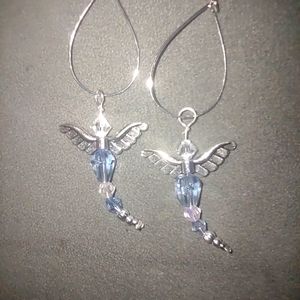 Crystal dragonfly earrings
